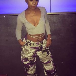 Purple and grey camo pants